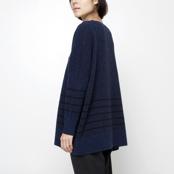 7115 by Szeki Oversized Striped Sweater 7115 by Szeki Oversized Striped Sweater