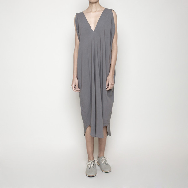 7115 by Szeki Reversible Maxi Dress- Gray SS16 7115 by Szeki Reversible Maxi Dress- Gray SS16