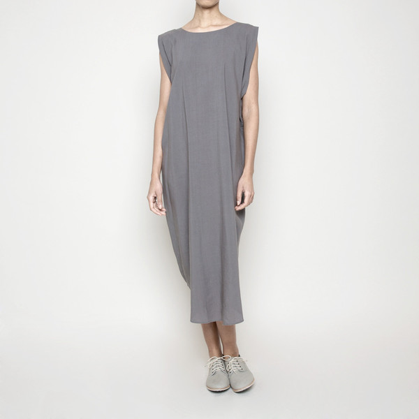 7115 by Szeki Reversible Maxi Dress- Gray SS16 7115 by Szeki Reversible Maxi Dress- Gray SS16