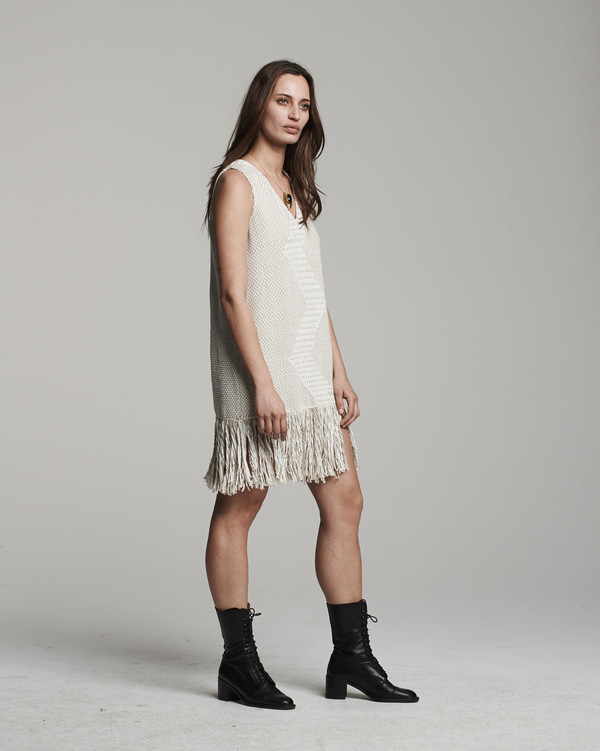 VOZ Zig Zag Dress - Sand VOZ Zig Zag Dress - Sand