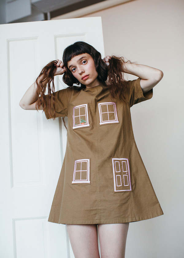 Samantha Pleet House Dress - Brown Samantha Pleet House Dress - Brown