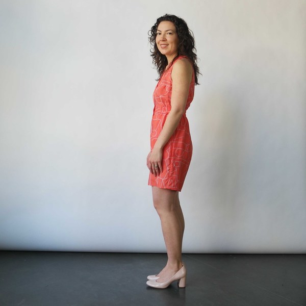 Dusen Dusen Romper in Blockhead Red Print Dusen Dusen Romper in Blockhead Red Print