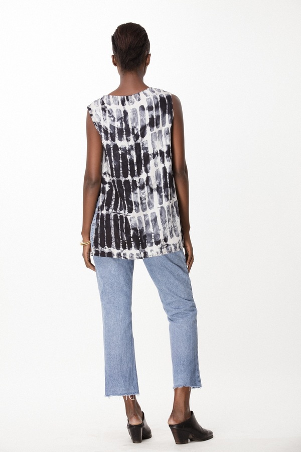 Osei-Duro Taifa Top in Black Chalk Osei-Duro Taifa Top in Black Chalk