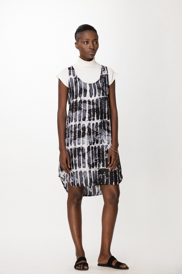 Osei-Duro Runa Dress in Black Chalk Osei-Duro Runa Dress in Black Chalk