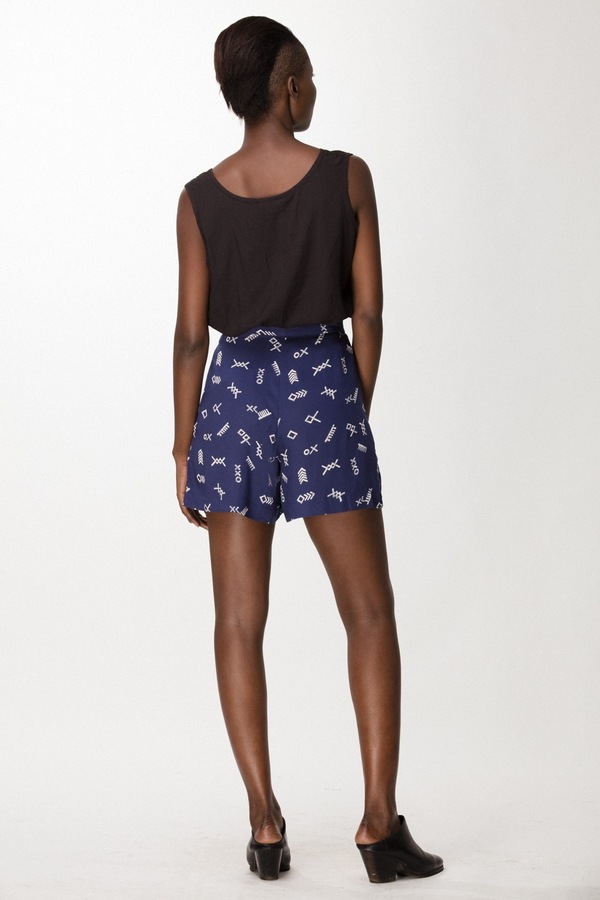 Osei-Duro Lorem Shorts in Cobalt Jot Osei-Duro Lorem Shorts in Cobalt Jot