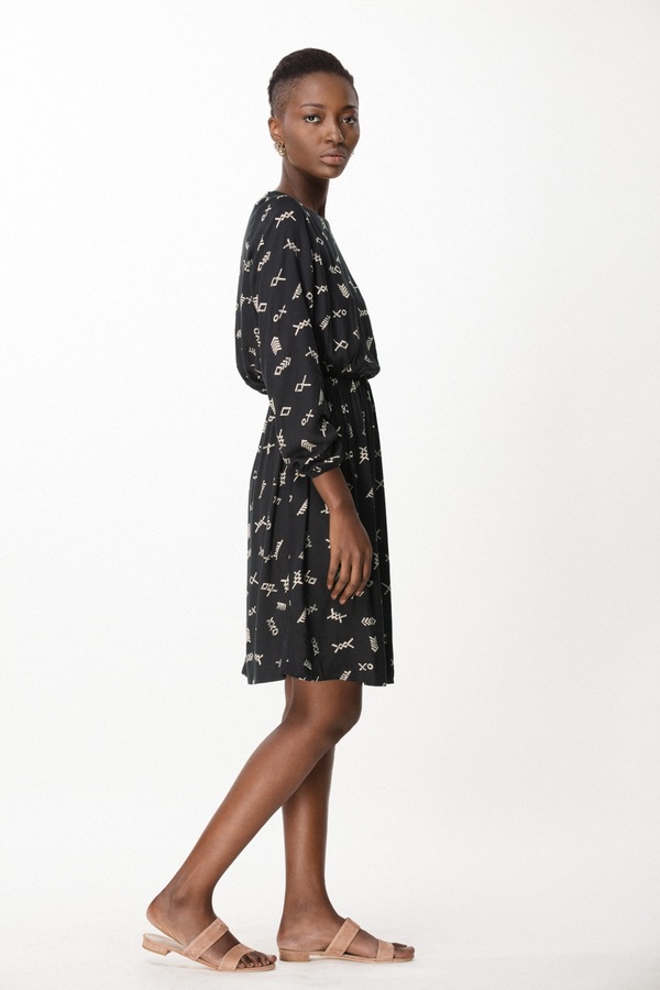Osei-Duro Aburi Dress in Black Jot Osei-Duro Aburi Dress in Black Jot