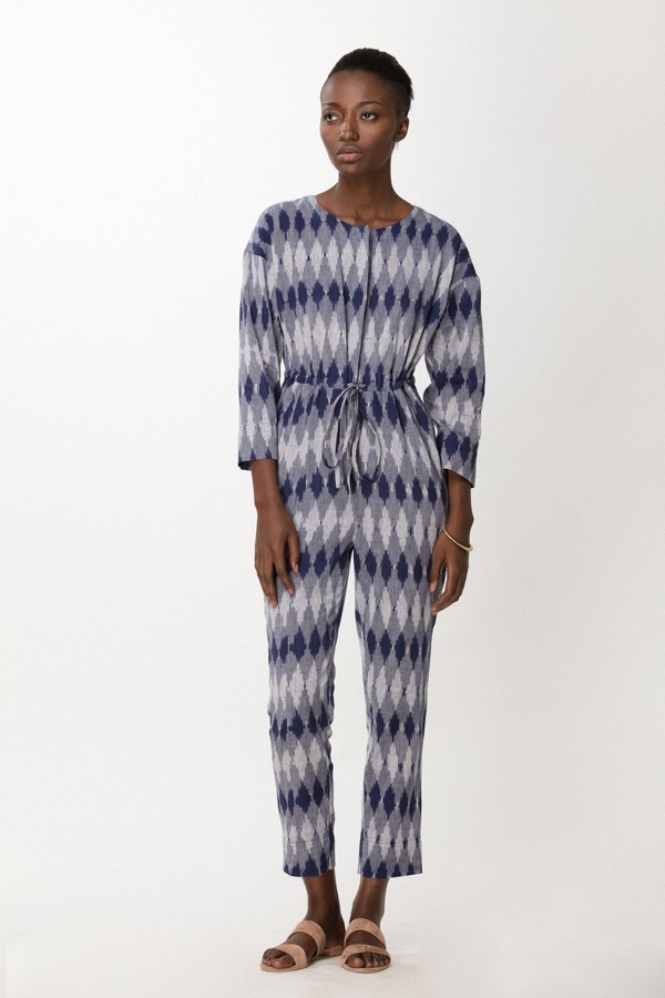 Osei-Duro Toss Jumpsuit in Navy Ikat Osei-Duro Toss Jumpsuit in Navy Ikat