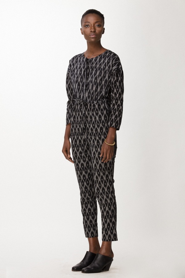 Osei-Duro Toss Jumpsuit in B&W Ikat Osei-Duro Toss Jumpsuit in B&W Ikat