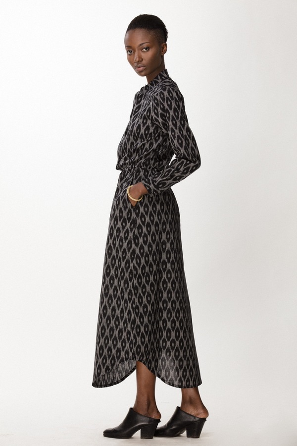 Osei-Duro Casta Dress in B&W Ikat Osei-Duro Casta Dress in B&W Ikat
