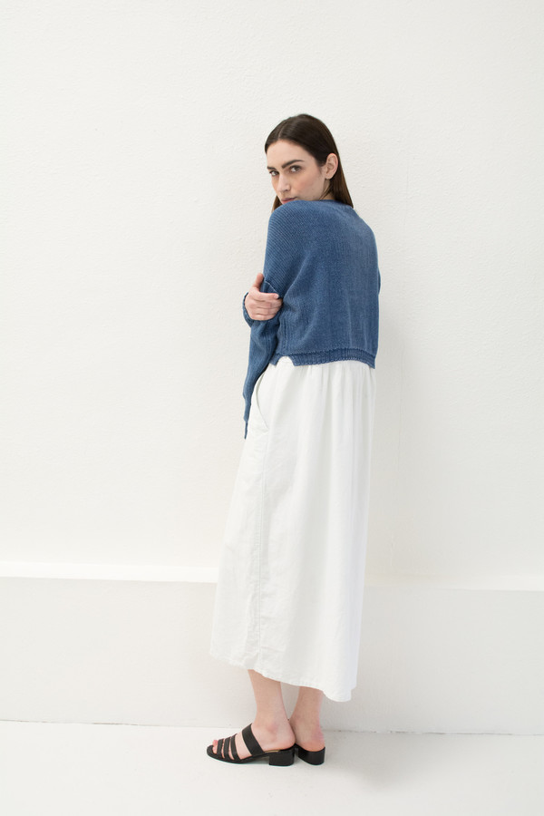 Micaela Greg Indigo Crop Sweater Micaela Greg Indigo Crop Sweater