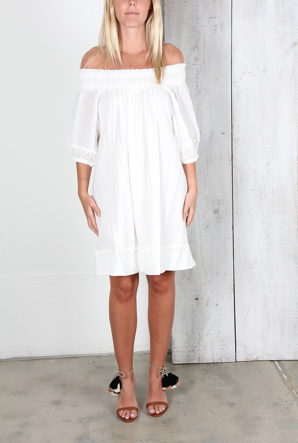 APIECE APART FELINA OFF-THE-SHOULDER DRESS APIECE APART FELINA OFF-THE-SHOULDER DRESS