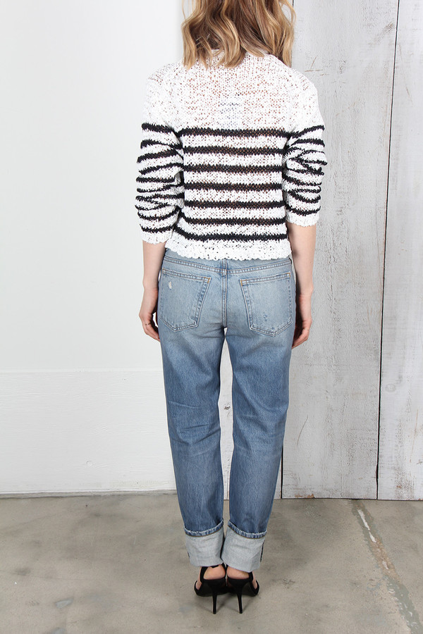T By Alexander Wang WANG 003 DESTROYED BOY FIT DENIM T By Alexander Wang WANG 003 DESTROYED BOY FIT DENIM