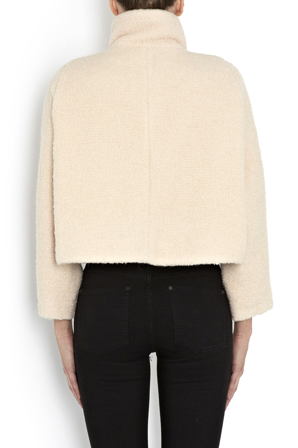 Apiece Apart Juliana Cream Cropped Blanket Coat Apiece Apart Juliana Cream Cropped Blanket Coat