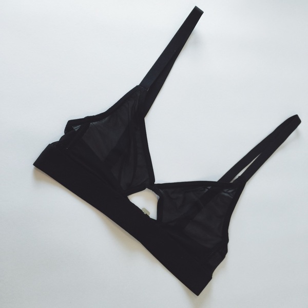 The Nude Label Cut Out Bra in Sheer The Nude Label Cut Out Bra in Sheer