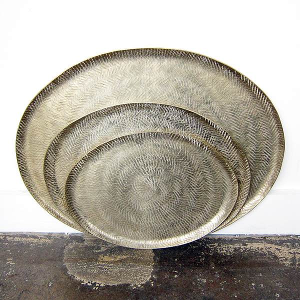 Aureus chased metal trays Aureus chased metal trays