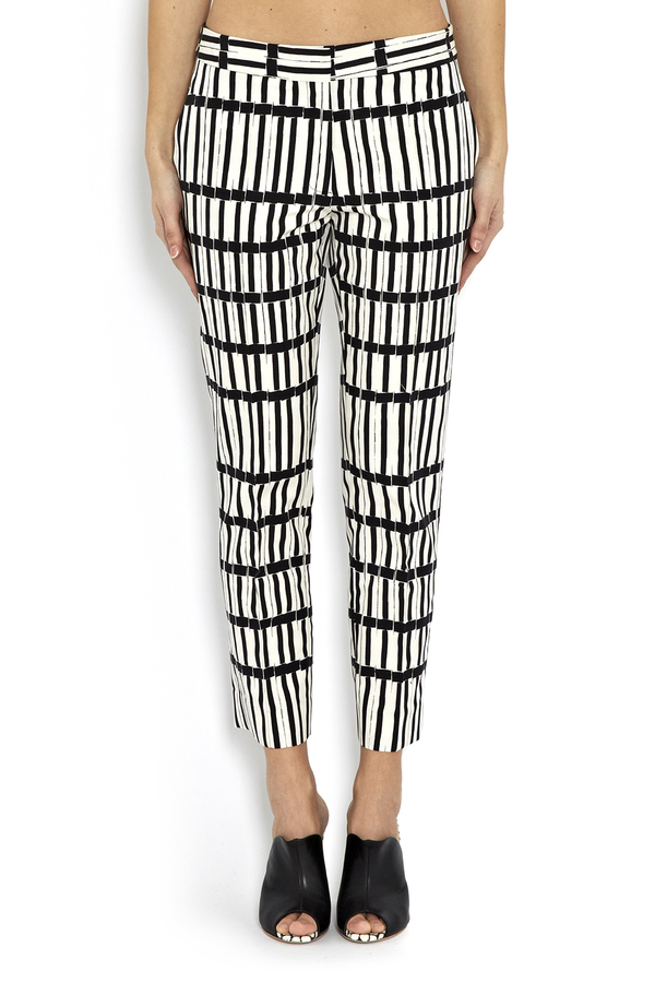 Apiece Apart Neo Slim Fit Grid Print Pants Apiece Apart Neo Slim Fit Grid Print Pants