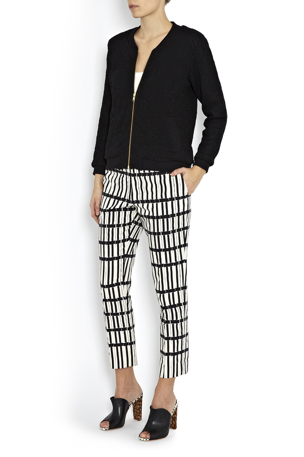 Apiece Apart Neo Slim Fit Grid Print Pants Apiece Apart Neo Slim Fit Grid Print Pants