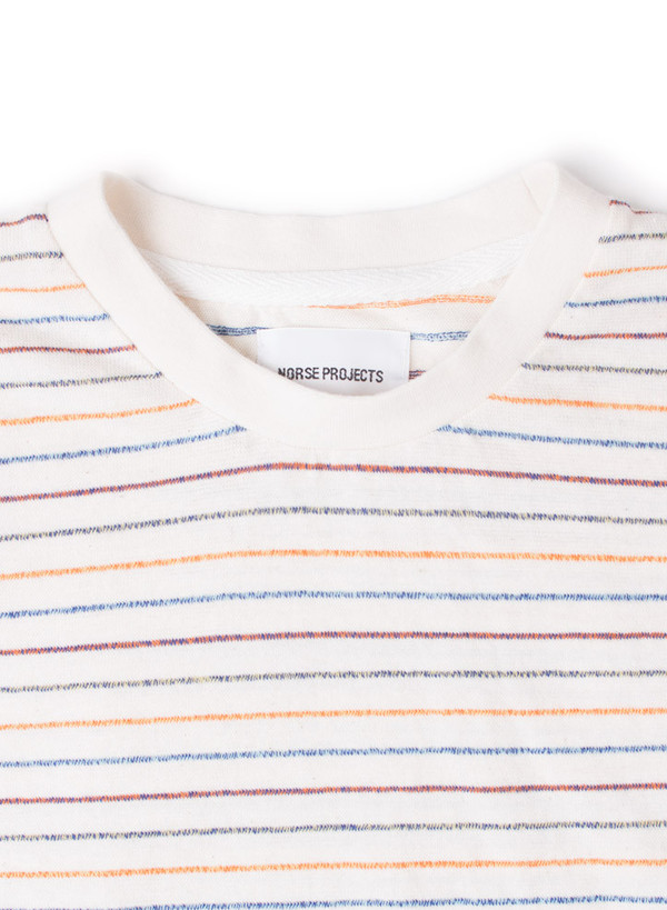 Niels Tee Mouline Stripe Ecru Niels Tee Mouline Stripe Ecru