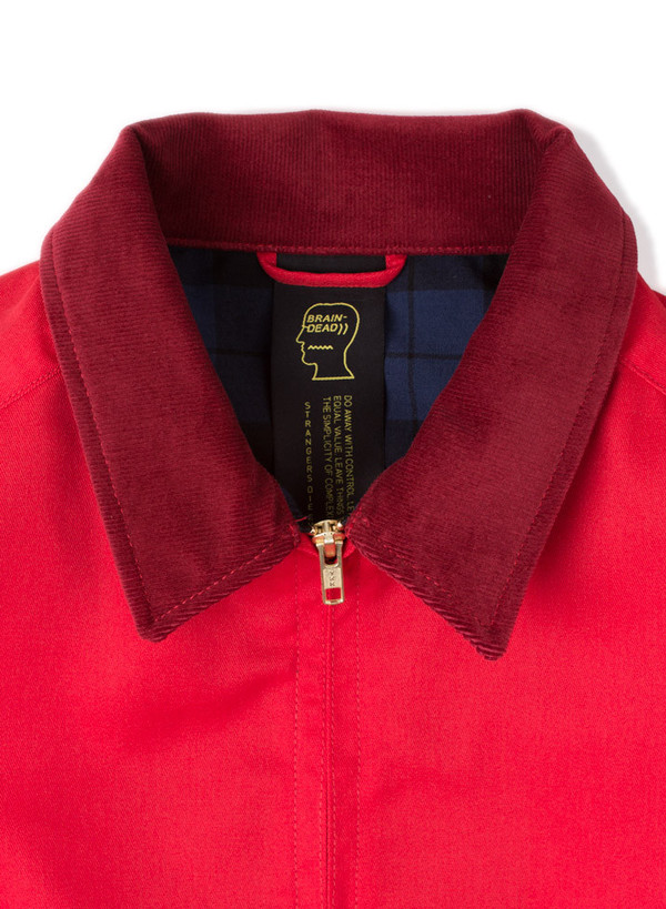 Men's Brain Dead No Brainer Club Jkt Red Men's Brain Dead No Brainer Club Jkt Red