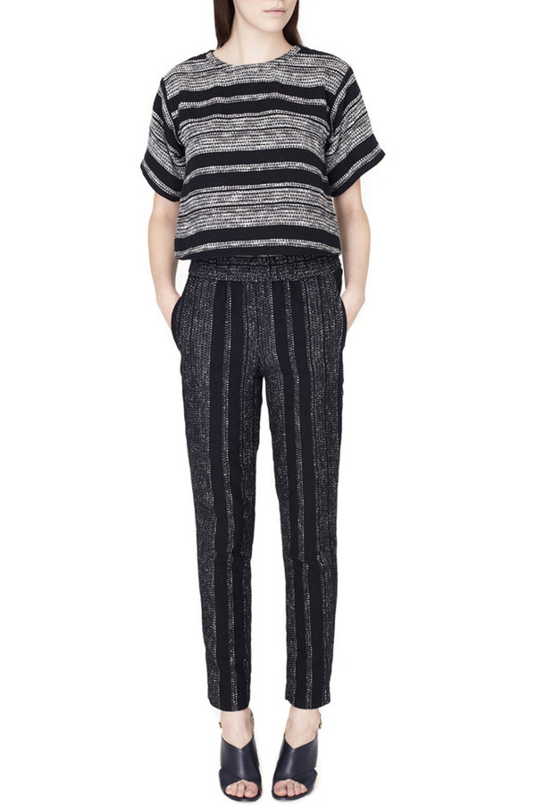 Apiece Apart Luca Pants Black Lezat Stripe Apiece Apart Luca Pants Black Lezat Stripe