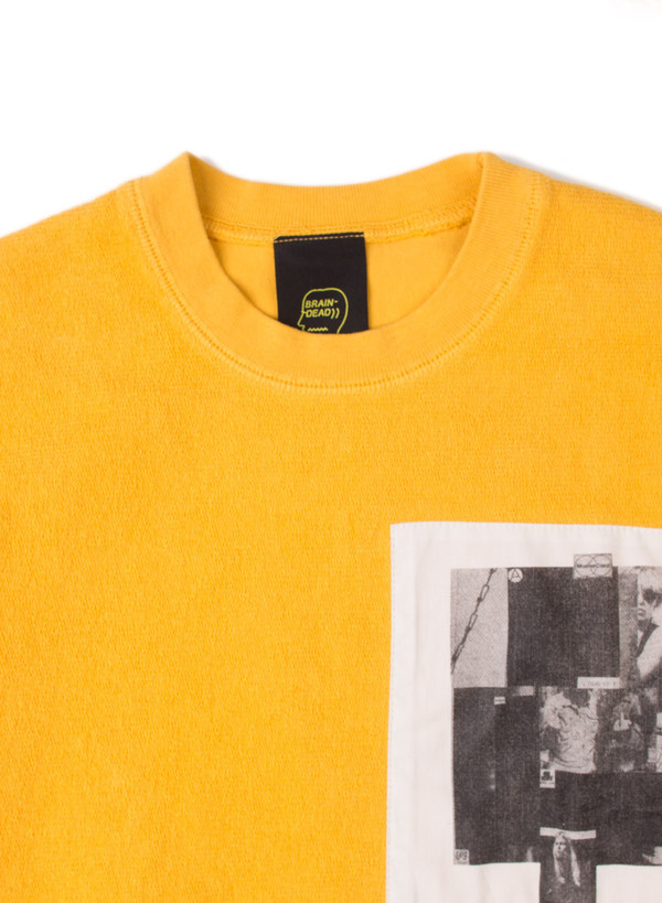 Men's Reverse French Terry Crew Yellow Men's Reverse French Terry Crew Yellow