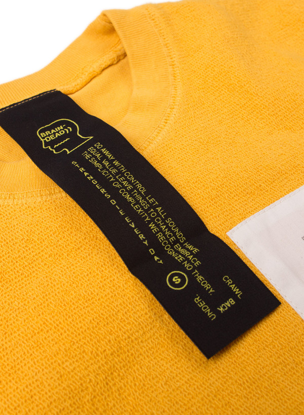 Men's Reverse French Terry Crew Yellow Men's Reverse French Terry Crew Yellow