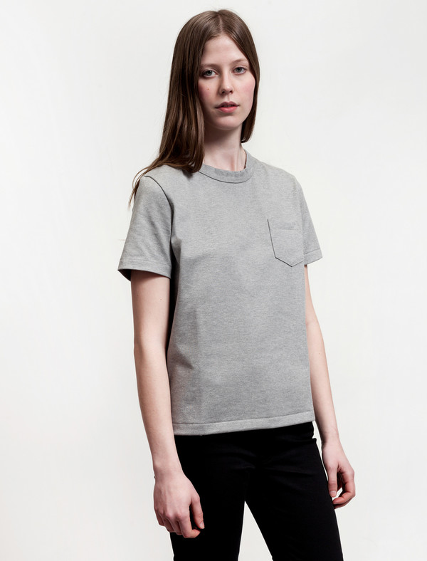 Niuhans Heavyweight Cotton Pocket Tee Grey Niuhans Heavyweight Cotton Pocket Tee Grey