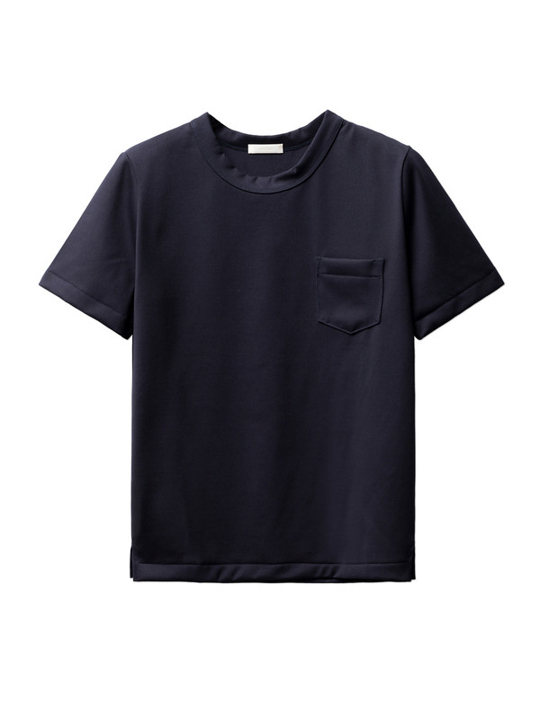 Niuhans Heavyweight Cotton Pocket Tee Navy Niuhans Heavyweight Cotton Pocket Tee Navy