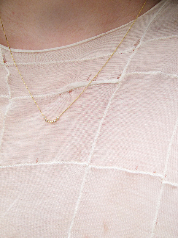 Quarry Cas Necklace, White Diamond Quarry Cas Necklace, White Diamond