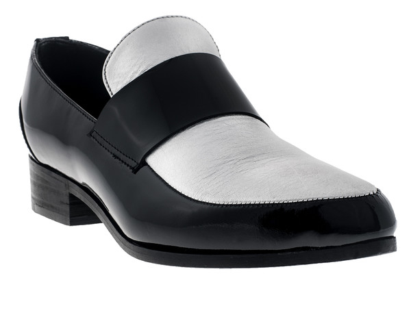 Cartel Footwear Loafer - Comala Silver and Black Patent Cartel Footwear Loafer - Comala Silver and Black Patent