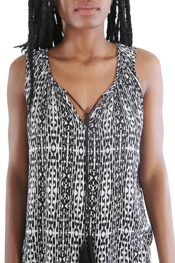 Michael Farrell Batik Tassel Tank Michael Farrell Batik Tassel Tank