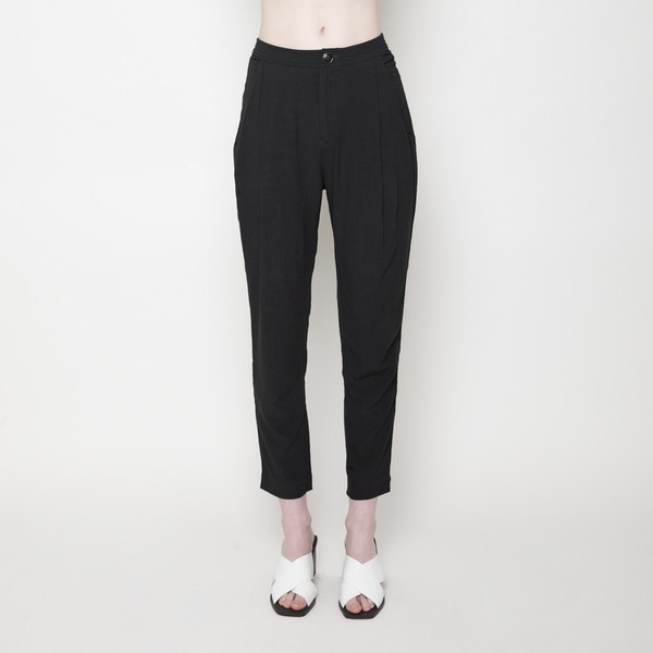 7115 by Szeki Signature Linen Gathered Trouser - Black 7115 by Szeki Signature Linen Gathered Trouser - Black