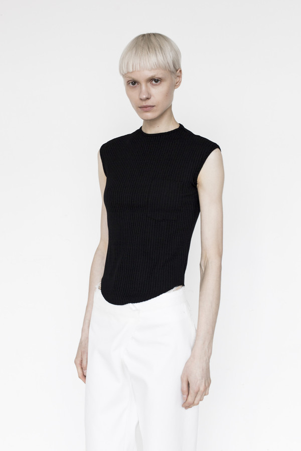 Assembly Cotton Ribbed Muscle T - Black Assembly Cotton Ribbed Muscle T - Black