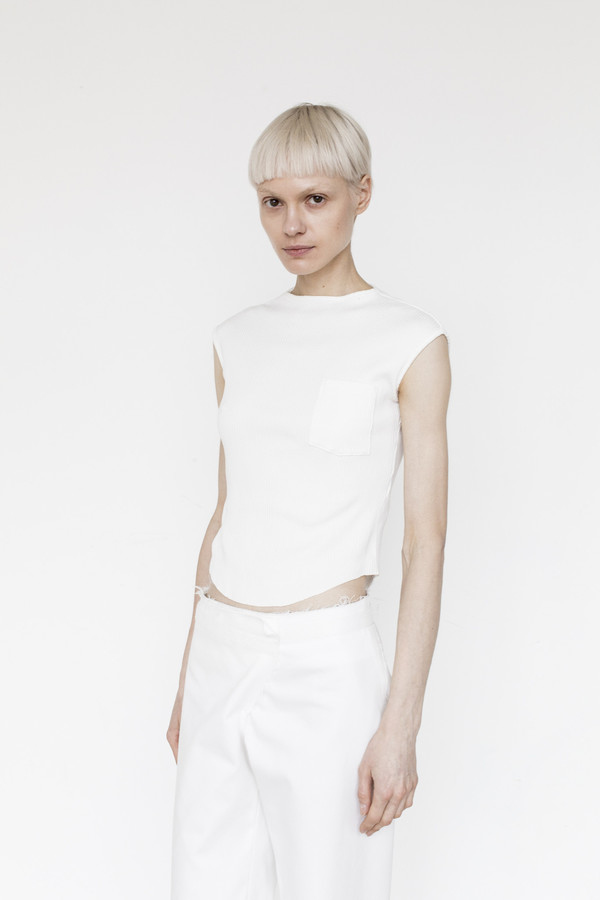 Assembly Cotton Ribbed Muscle T - White Assembly Cotton Ribbed Muscle T - White