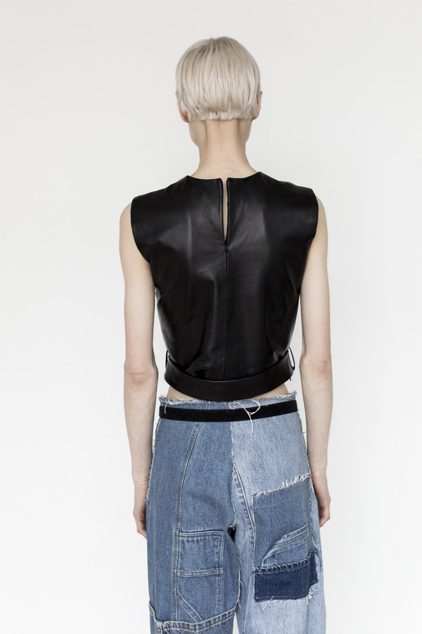 Markoo Leather Shell Top Markoo Leather Shell Top
