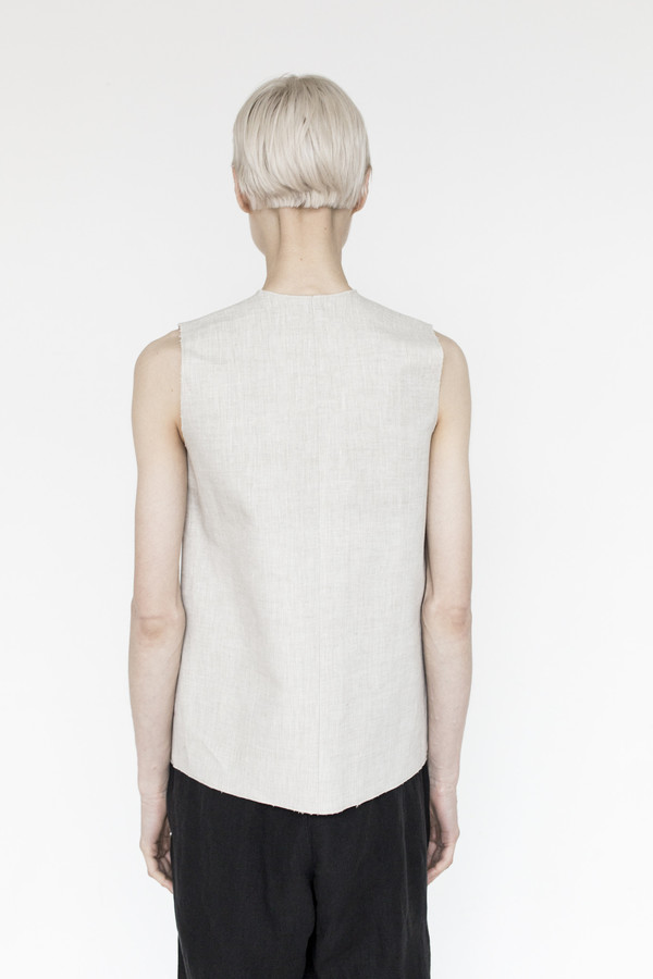 CF. Goldman Linen Bonded Top - Beige CF. Goldman Linen Bonded Top - Beige