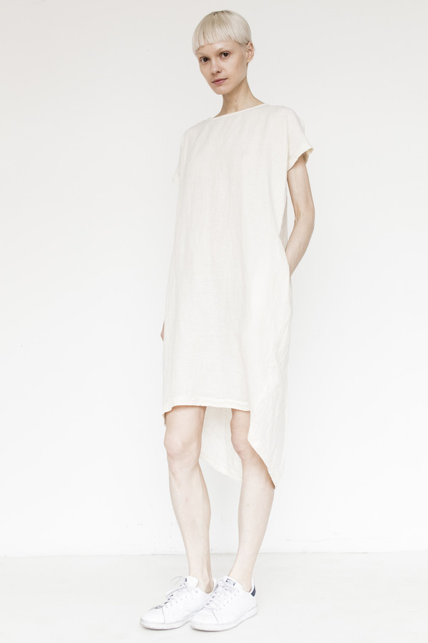 Black Crane Linen Cocoon Dress Black Crane Linen Cocoon Dress