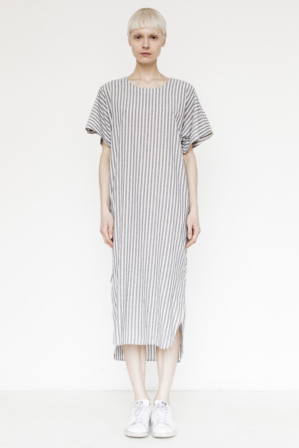 Black Crane Linen Long Dress Black Crane Linen Long Dress