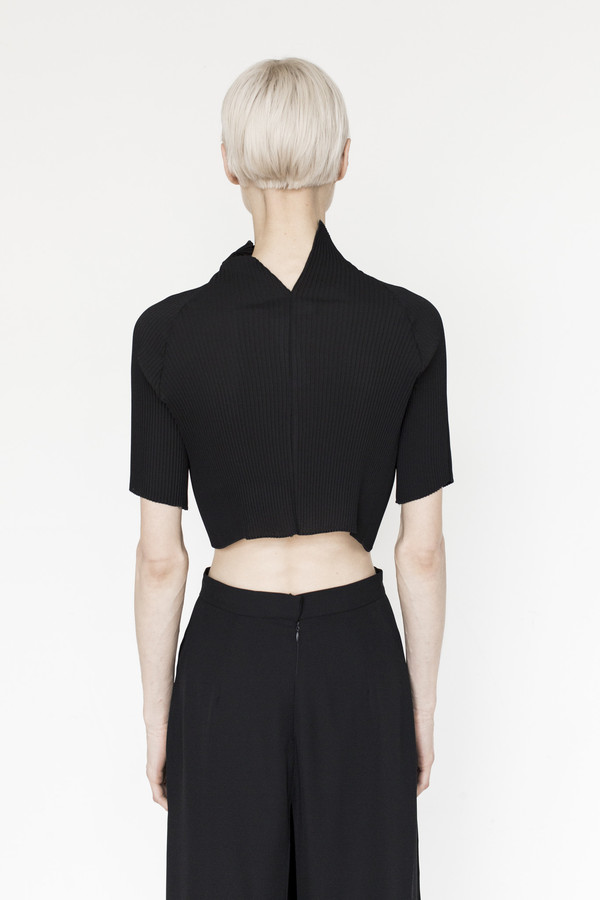 Kallmeyer Pleat Crop Mock-neck Kallmeyer Pleat Crop Mock-neck