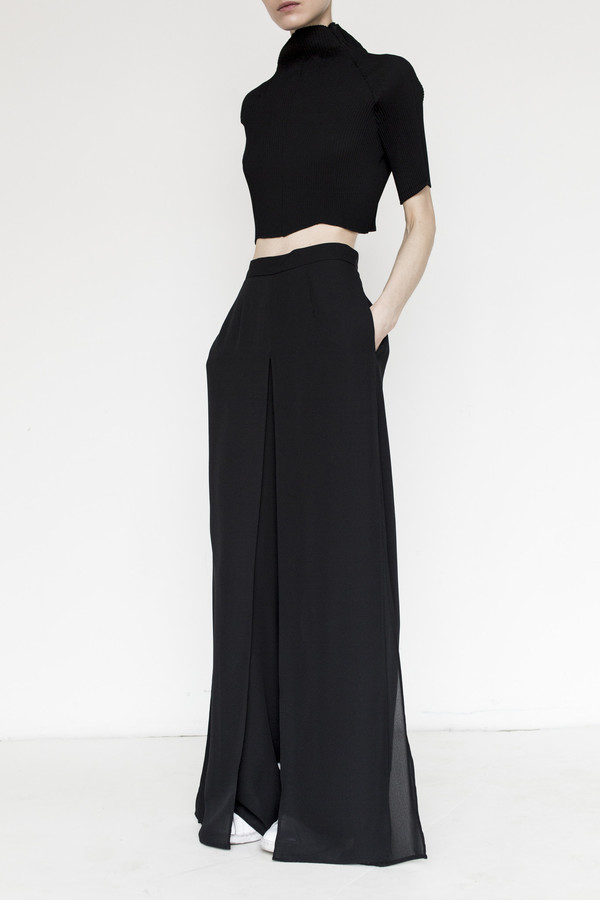 Kallmeyer Polyester Slit Layered Pant Kallmeyer Polyester Slit Layered Pant