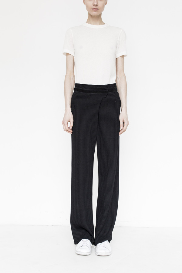 Assembly Rib Knit Simple Pant - Black Assembly Rib Knit Simple Pant - Black