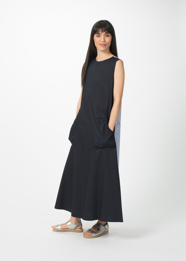 Harvey Faircloth Solid Front Caftan Dress Harvey Faircloth Solid Front Caftan Dress