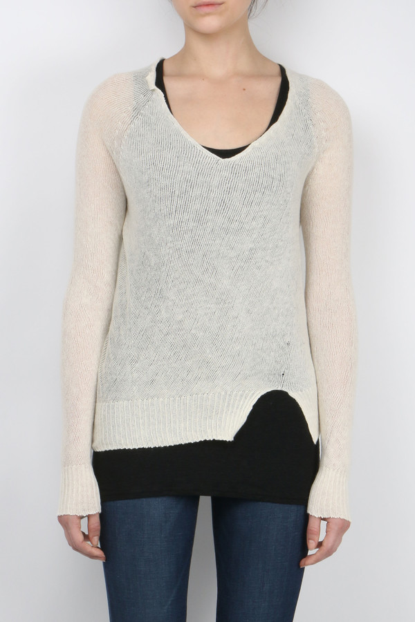 Ma'ry'ya Seamless Notched V-Neck Ma'ry'ya Seamless Notched V-Neck