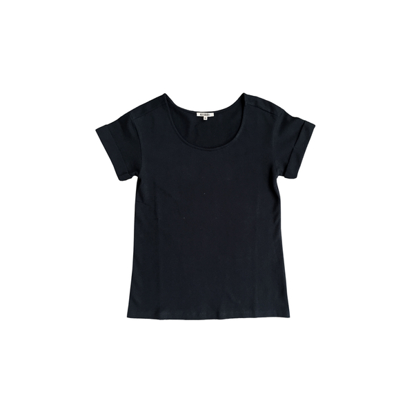 Ali Golden ROLL-SLEEVE T-SHIRT - BLACK Ali Golden ROLL-SLEEVE T-SHIRT - BLACK