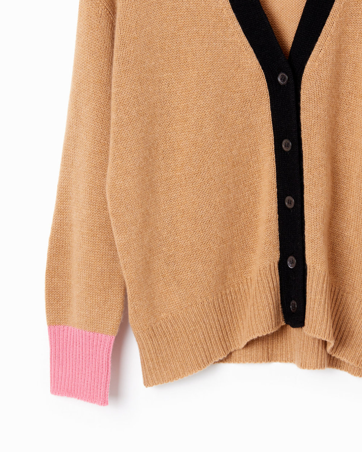 Marni Color Block Cardigan - biscuit 