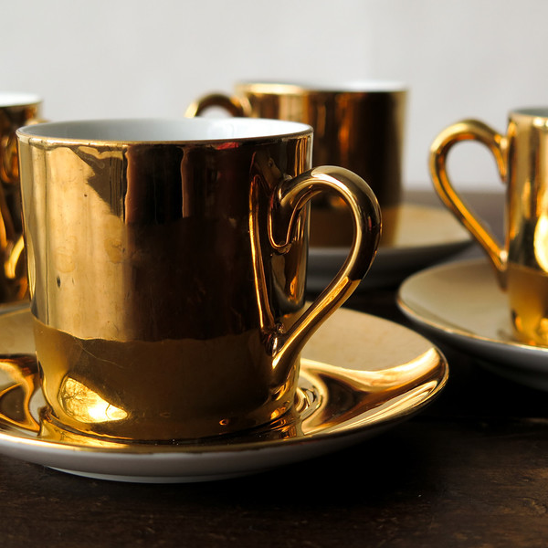 gold espresso set gold espresso set
