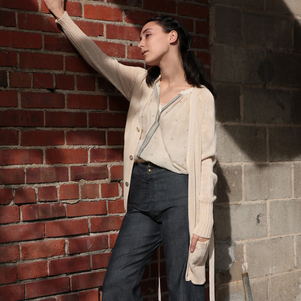 Erica Tanov - Pima Cotton Belted Cardigan Erica Tanov - Pima Cotton Belted Cardigan