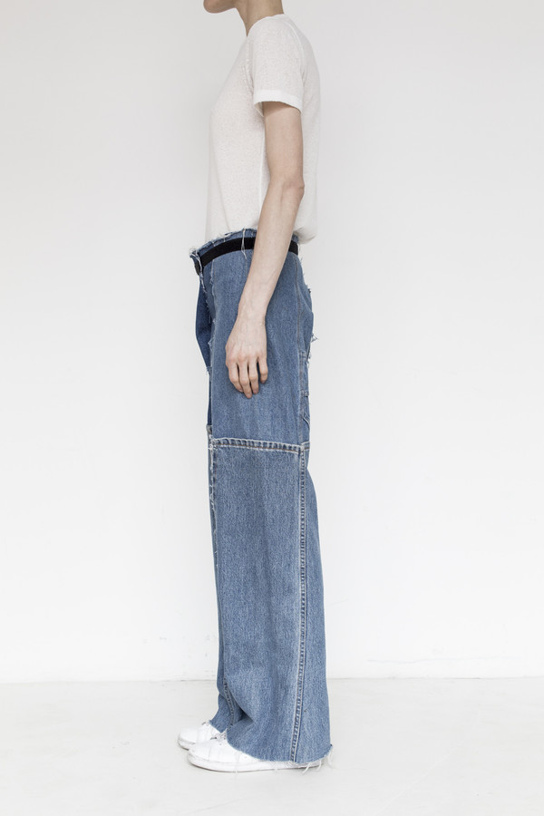 Intentionally Blank Denim Patchwork Simple Pant Intentionally Blank Denim Patchwork Simple Pant