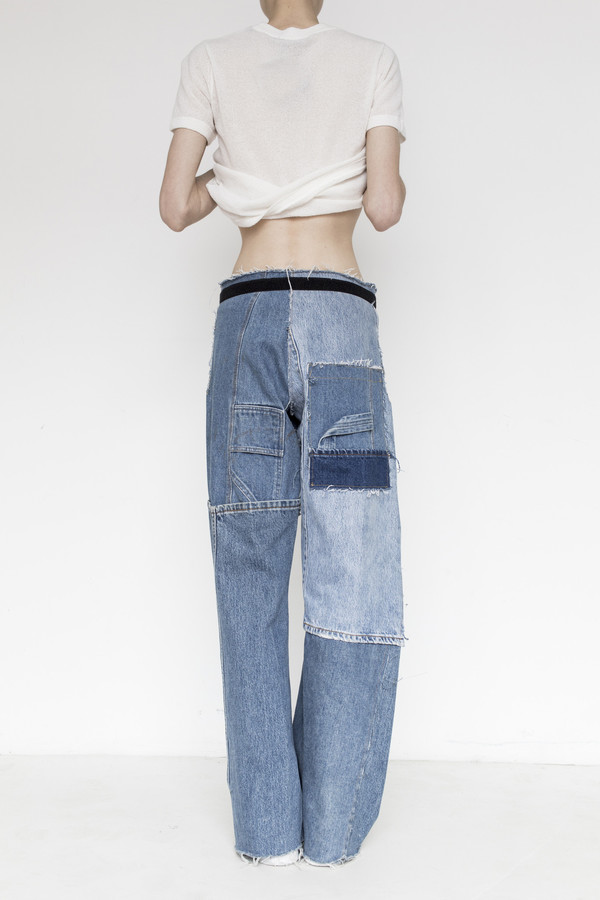 Intentionally Blank Denim Patchwork Simple Pant Intentionally Blank Denim Patchwork Simple Pant