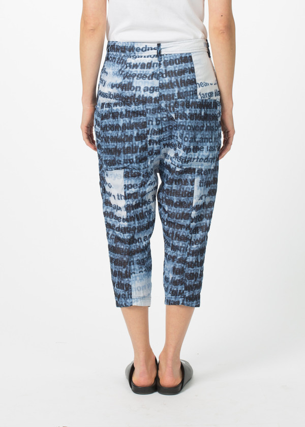 Rundholz BL Cropped Text Pants Rundholz BL Cropped Text Pants